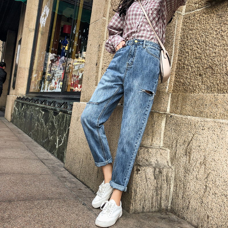 grands jardins trou jeans femme de la graisse sœur robe d'été lâche était mince collants entrejambe cuisses épais pantalons de filles de la marée grands jardins trou jeans femme de la graisse sœur robe d'été lâche était mince collants entrejambe cuisses épais pantalons de filles de la marée
