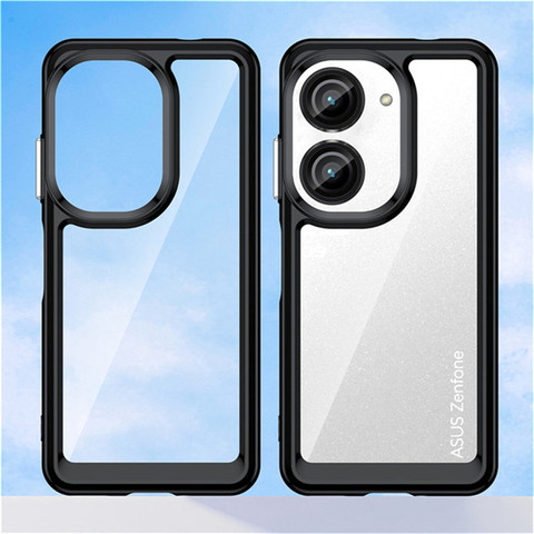 Black — Zenfone 9 Zenfone 9 Colorful Hard Soft Phone Case