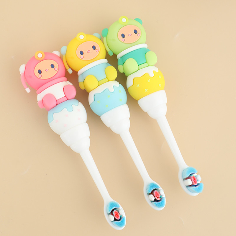 Cute Cartoon Baby Children Super Soft Fur Ultra-Fine Toothbrush Infant Ultra-Fine Soft-Bristle Toothbrush Student Baby Toothbrush Li