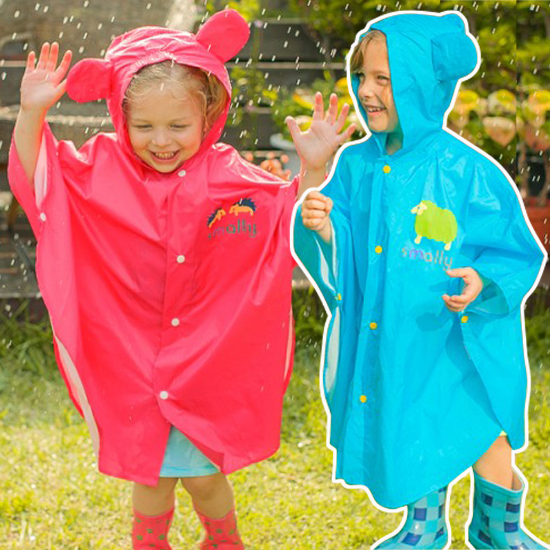 時尚可愛萌萌卡通男女童兒童寶寶雨衣透明雨披鬥篷式大中小童學生