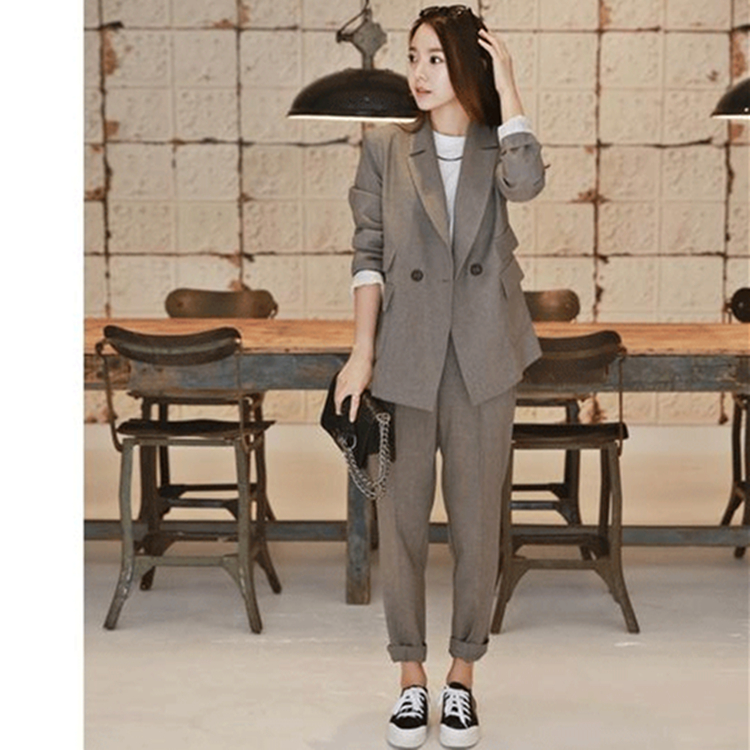 coréenne fan de mode casual dames costume 2018 printemps de manière significative mince costume de haren pantalon tempérament deux pièces de l'ensemble de coréenne fan de mode casual dames costume 2018 printemps de manière significative mince costume de haren pantalon tempérament deux pièces de l'ensemble de