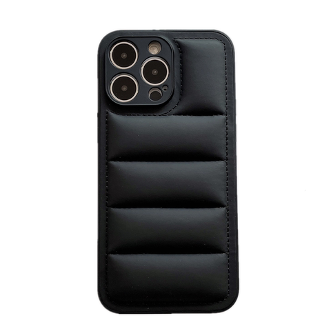 Black — Puffy Puffer Down Jacket New 14, 13, 12 iPhone Case
