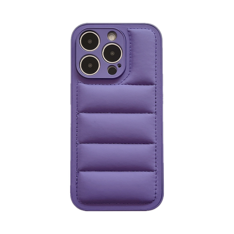 Purple — Puffy Puffer Down Jacket New 14, 13, 12 iPhone Case