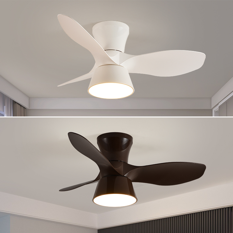 Nordic Fan Lamp Bedroom Study and Restaurant Modern Minimalist Ceiling Fan Lights Children's Room Commercial Office Ceiling Electric Fan Lamp