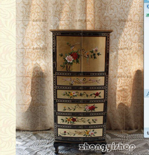 Новая китайская классическая мебель ручная живопись мебель двухдверные пятикомнатные шкафы шкафы шкафы декоративные шкафы витрины ювелирные шкафы