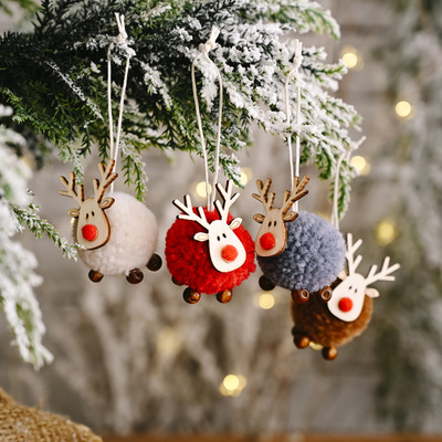 cistmas decoration supplies five-pointed star doll deer ornaments creative puppet non-woven doll cistmas tree pendant