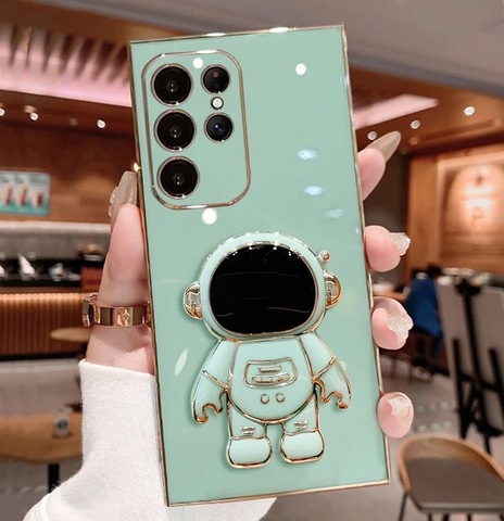 Astronaut Electroplated Silicone TPU Kickstand Function S23, S23 Plus, S23 Ultra, S22, S22 Plus, S22 Ultra, S21, S21 Plus