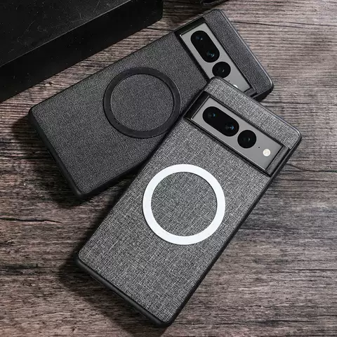 Business Phone Cases Covers Canvas Fabric MagSafe Wireless Charging Compatible Google Pixel 8, Pixel 8 Pro, Google Pixel 7, Google Pixel 7 Pro, Google Pixel 6, Google Pixel 6 Pro,
