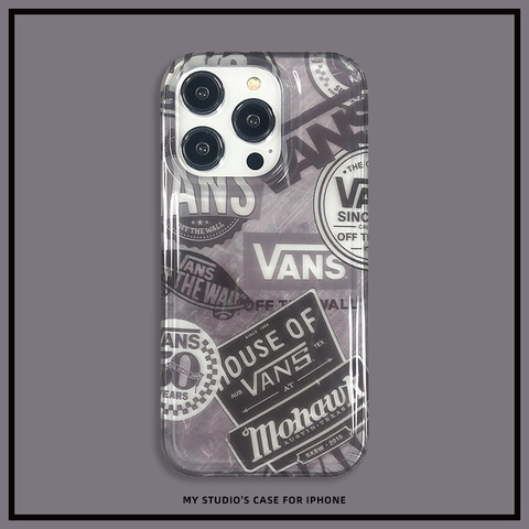 Vans Black & White Collage Logos iPhone Case