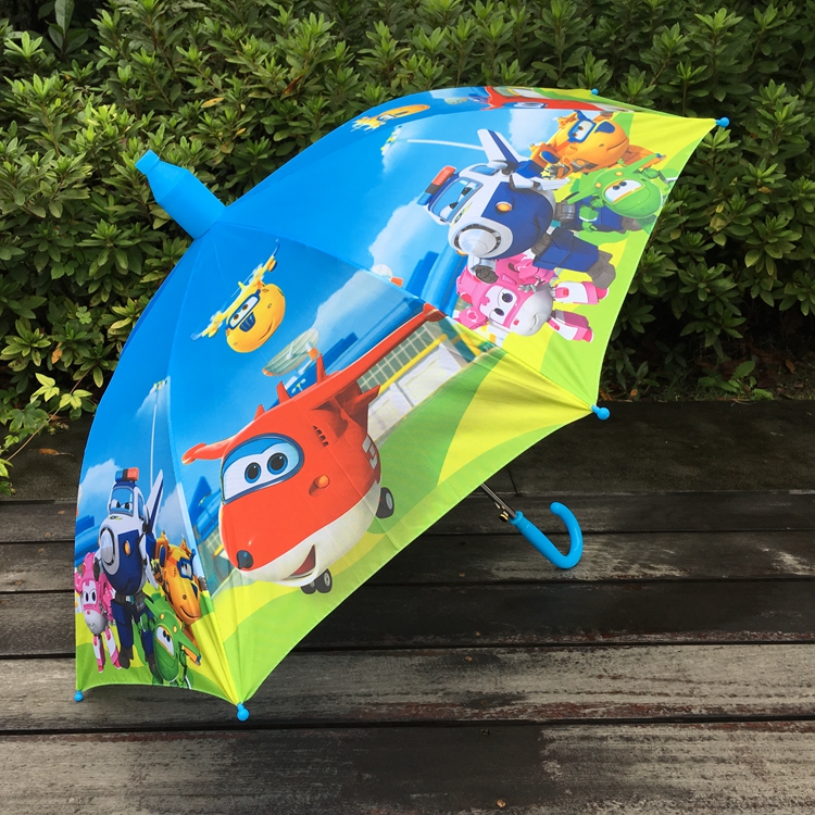超級飛俠樂迪小學生幼兒園兒童長柄傘男女童晴雨傘遮陽童傘防水套