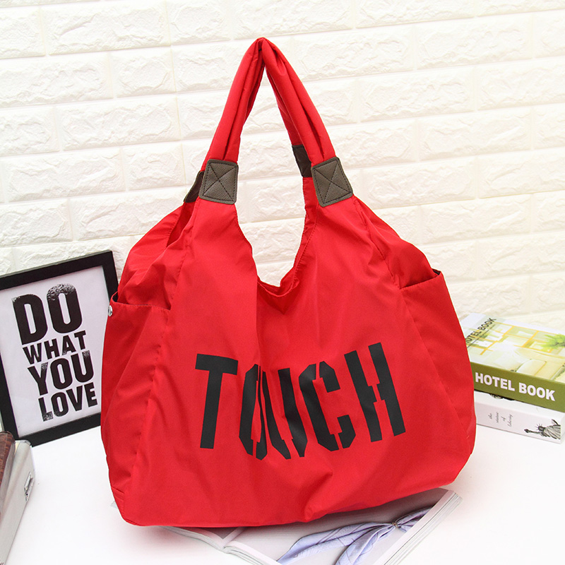 letters korean version of the single shoulder nylon leisure bag large - capacity cloth handbags shopping bags square dance travel bags