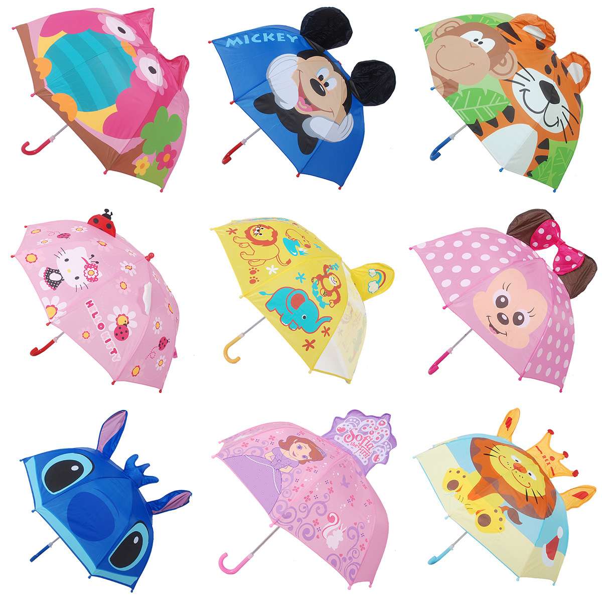 兒童卡通雨傘女童立體傘男童太陽傘寶寶卡通雨傘造型傘