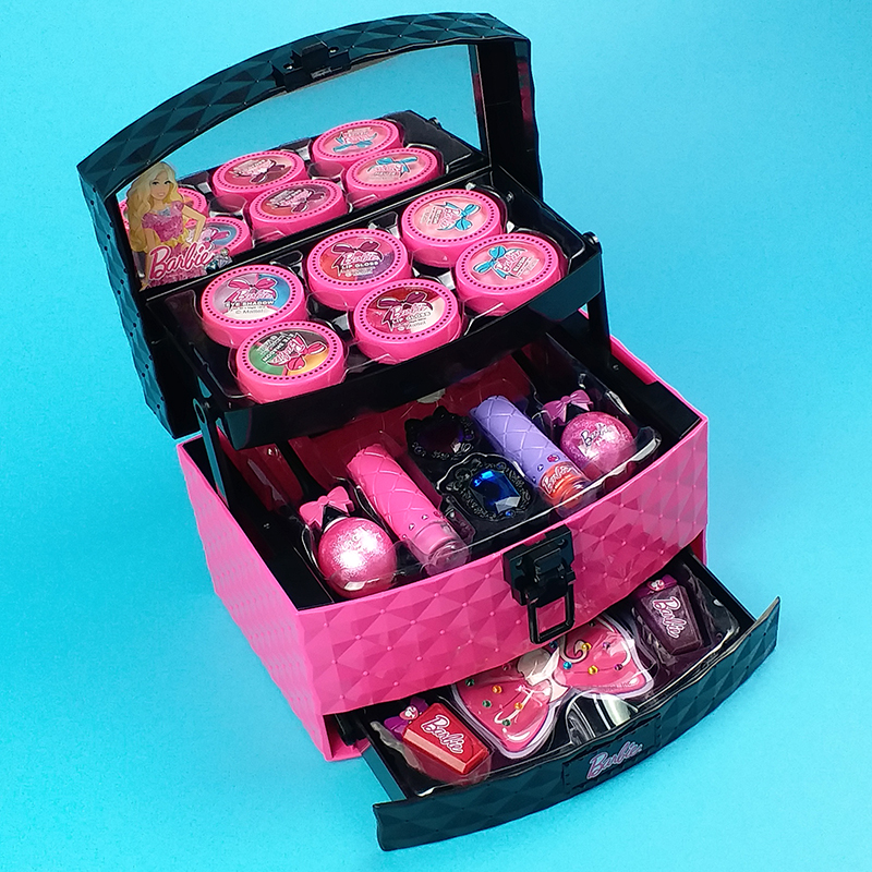 芭比兒童無毒化妝品公主彩妝盒套裝小孩寶寶生日禮物女童女孩玩具