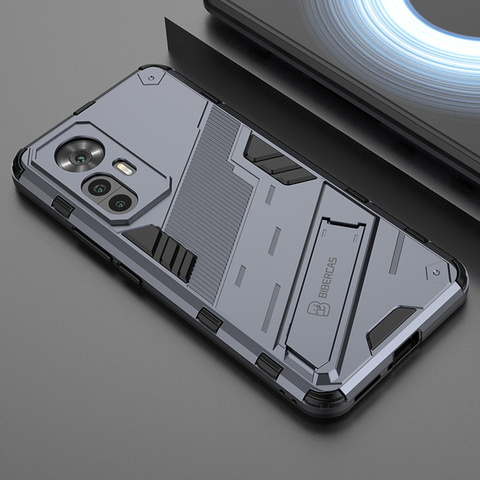 Gray — New Punk Armor Tough Shockproof Hybrid MagSafe Compatible Kickstand 12T, 12T Pro Phone Case