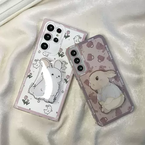 Girls Phone Cases Covers Cute Cartoon Rabbit Silicone TPU Galaxy S23, Galaxy S23 Plus, Galaxy S23 Ultra, Galaxy S22, Galaxy S22 Plus, Galaxy S22 Ultra, Galaxy S21, Galaxy S21 Plus, Galaxy S21 Ultra, Galaxy Note 20, Galaxy Note 20 Ultra, Galaxy A13 5G, A23 5G, A33 5G, A53 5G, A73 5G,