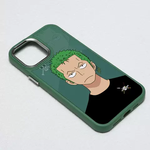 One Piece Zoro Anime Portrait Silicone Phone Case for iPhone 17, 16, 15, 14, 13 and 12