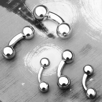 医用钢乳头钉弧形杠铃乳环阴环性感穿刺饰品pa环女士防过敏经典款-淘宝网