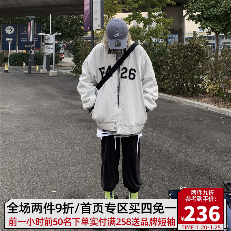 Liberty Kostume autumn and winter army green national tide couple loose men and women retro jacket tooling jacket male