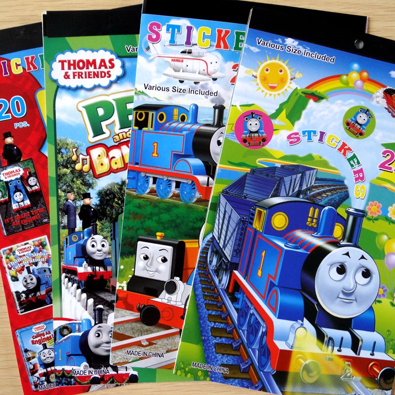 托馬斯和他的朋友們 托馬斯火車 兒童卡通6頁貼畫本 男童益智貼紙