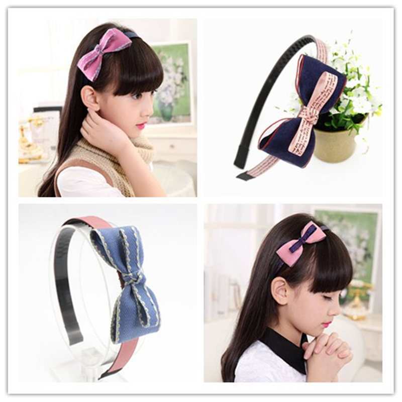 韓國進口兒童發飾頭飾大女童發箍學生頭箍韓版沙蝴蝶結發卡有帶齒