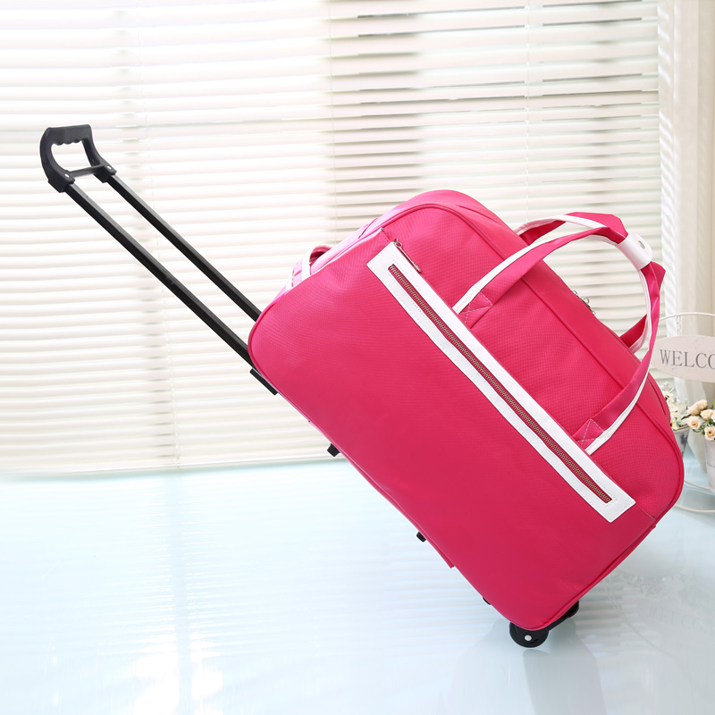 純色拉杆包男女大容量行李包女登機拉杆箱旅行袋旅行包手提旅遊包
