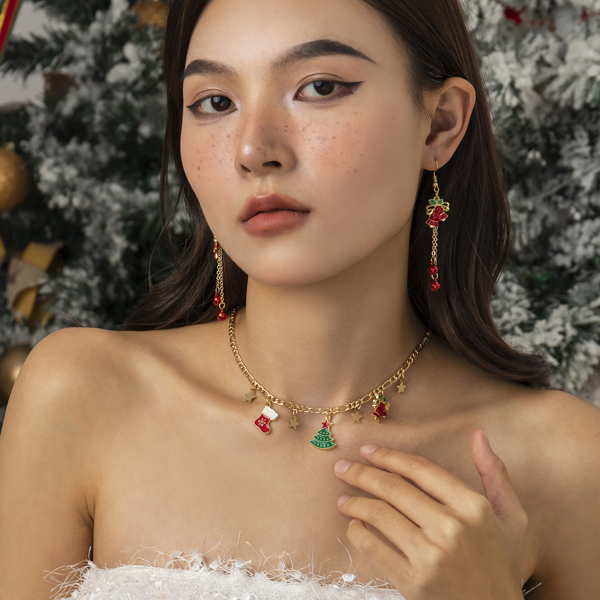 Collana con ciondolo natalizio da donna catena girocollo_voghion.com