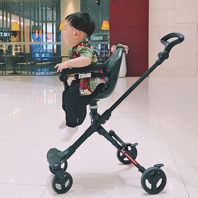 标题优化:德拉玛溜娃神器儿童手推车轻便折叠遛娃神器儿童三轮车婴儿推车