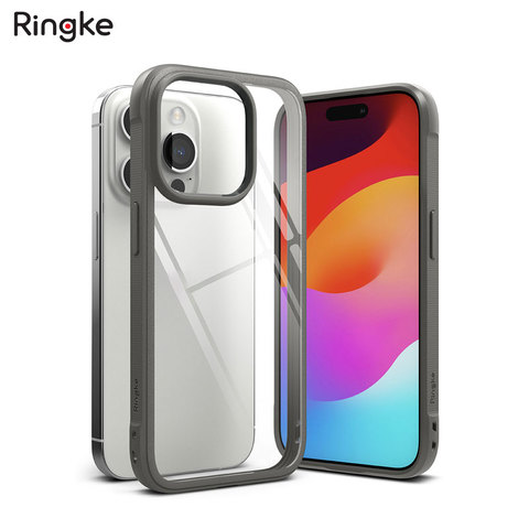 Gray — Ringke Transparent Clear Tough Shockproof Magnetic Magsafe Lanyard Strap 15, 15 Plus, 15 Pro, 15 Pro Max iPhone Case
