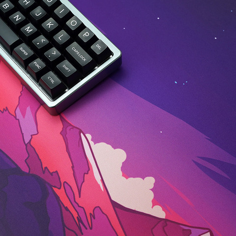 Purple Mountain Large Mousepad, Desk Mat (4mm, 900x400mm) Phone Case