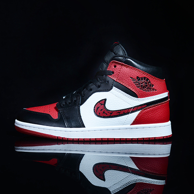 冬季耐尅官AJ1男鞋高帮篮球鞋休闲运动跑步鞋潮鞋百搭黑脚趾正品-淘宝网