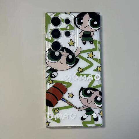 Powerpuff Girls Cartoon Silicone TPU S23, S23 Plus, S23 Ultra, S22, S22 Plus, S22 Ultra, S21, S21 Plus, S21 Ultra Samsung