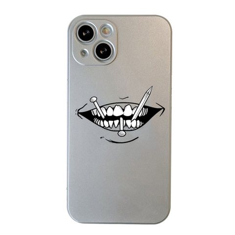 Souichi Tsujii Anime Nails In Teeth Silicone TPU 15, 14, 13, 12, 11 iPhone Case