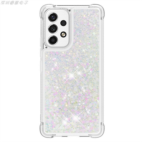 Transparent Clear Quicksand Girls Airbag Corner Protection Glitter Bling A13 5G, A23 5G, A33 5G, A53 5G, A73 5G Samsung Phone