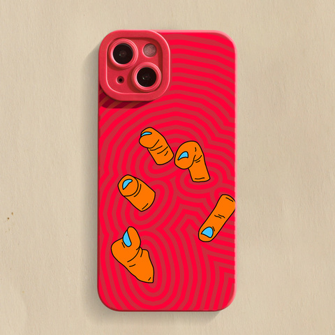 Red — Creative Fingers Trippy 15, 14, 13, 12 iPhone Case