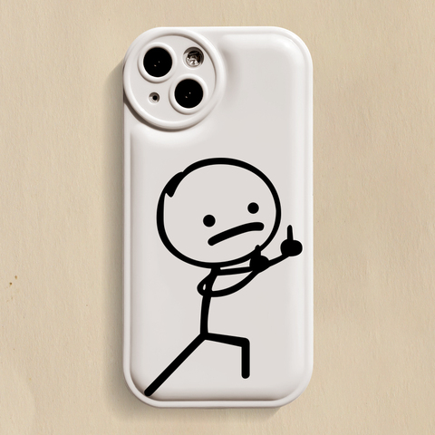 Stickman Middle Finger Phone Cases Covers Funny Unique iPhone 14