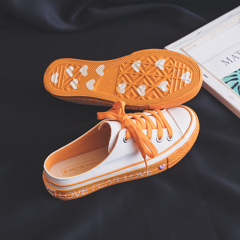 2019 été demi-faites glisser le petit blanc chaussures de femmes coréenne étudiants paresseux chaussures une pédale sauvage net en toile rouge chaussures marée chaussures 2019 été demi-faites glisser le petit blanc chaussures de femmes coréenne étudiants paresseux chaussures une pédale sauvage net en toile rouge chaussures marée chaussures