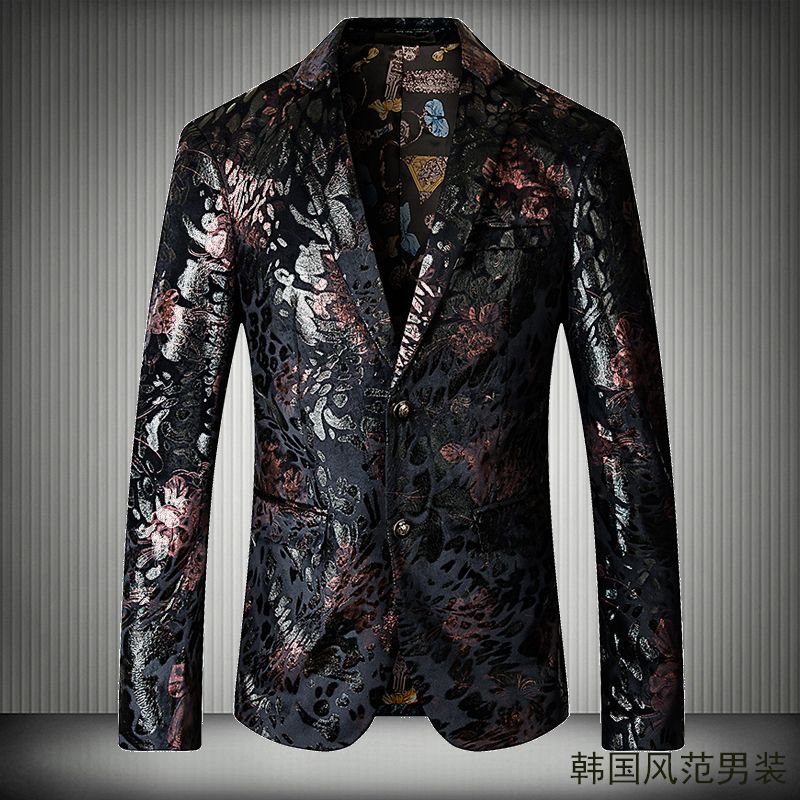 de style européen, floral petit costume des hommes, des jeunes de la mode printemps et en automne, costume de costume slim fit beau marée monter un seul shogun jeu de style européen, floral petit costume des hommes, des jeunes de la mode printemps et en automne, costume de costume slim fit beau marée monter un seul shogun jeu