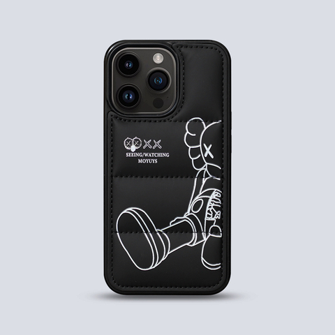 KAWS Bear Puffy Puffer Down Jacket 14, 13, 12 iPhone Case