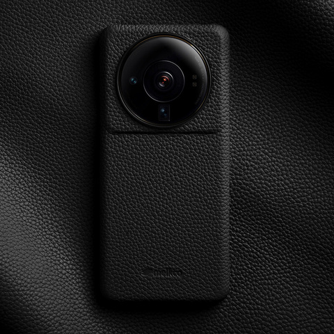 Black — Melkco Genuine Leather Anti Slip Minimal 12S, 12S Pro, 12S Ultra Phone Case