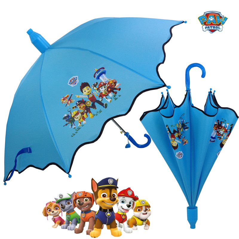 汪汪隊兒童雨傘卡通男女童自動安全長柄晴雨傘小學生遮陽傘公主傘