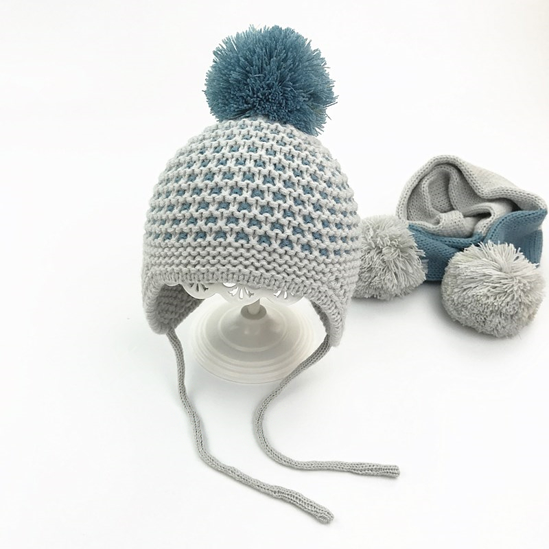 嬰兒帽子秋鼕季3-6-12個月護耳男童女寶寶毛線帽秋鼕天兒童針織帽