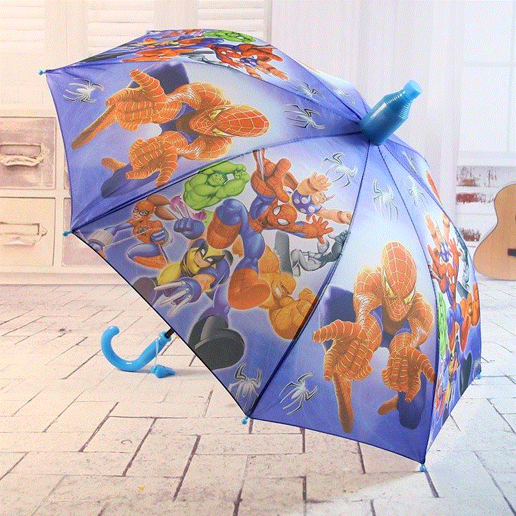 兒女男童小學生女孩6-12小孩折疊晴雨兩用遮陽傘蜘蛛俠卡通雨傘
