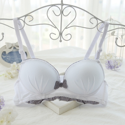 日系内衣薄款白色 少女文胸发育期无钢圈 吸汗初中高中学生小胸罩-淘宝网