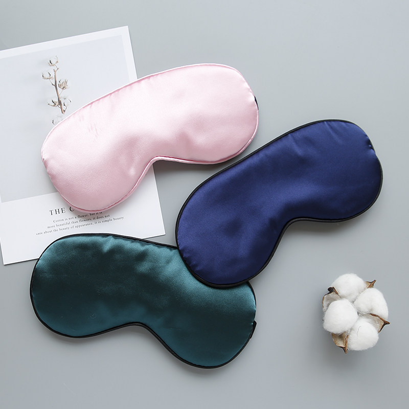 ผ้าปิดตา 真丝眼罩睡眠神器遮光睡觉透气男女士缓解眼疲劳情侣护眼罩可调节  