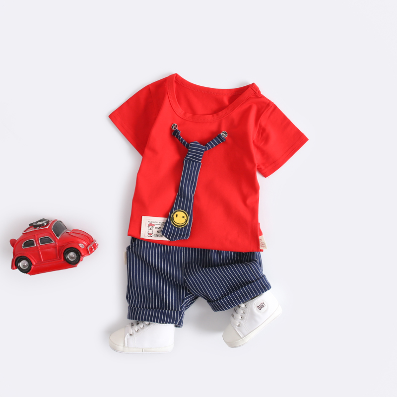 男童夏裝2017新款套裝兒童短袖韓版夏季童裝0-1-2-3歲男寶寶嬰兒
