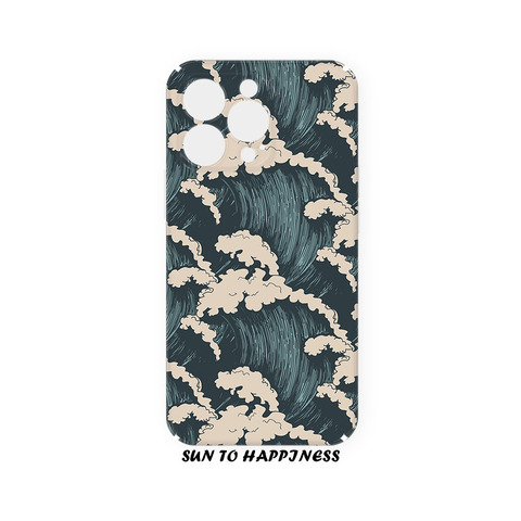 New Chinese Great Wave Illustration 15, 14, 13, 12, 11 iPhone Case