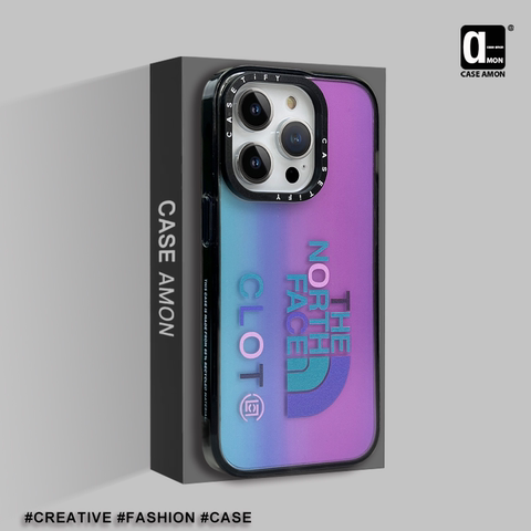 The North Face Gradient Purple Blue Pink iPhone Case