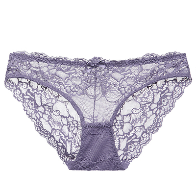少女美屋欧美性感蕾丝超薄底档纯棉内裤低腰提臀镂空舒适三角裤头-淘宝网