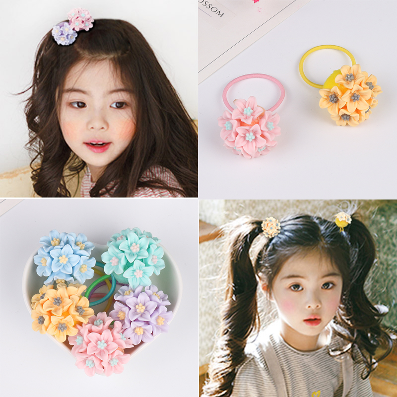 韓版兒童發飾可愛寶寶發圈頭花女童扎頭發不傷發皮筋公主頭繩頭飾