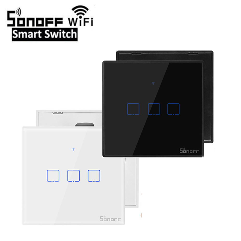 Sonoff TX T2 / T3 WiFi переключатель 86 смарт-пульт дистанционного управления сенсорной панели настенного типа RF433 Изображение 1 Sonoff TX T2 / T3 WiFi переключатель 86 смарт-пульт дистанционного управления сенсорной панели настенного типа RF433 Изображение 1